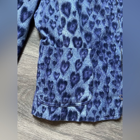 Rare vintage y2k Moschino Jeans animal heart print zip up jacket. Sz 4 - Picture 7 of 16